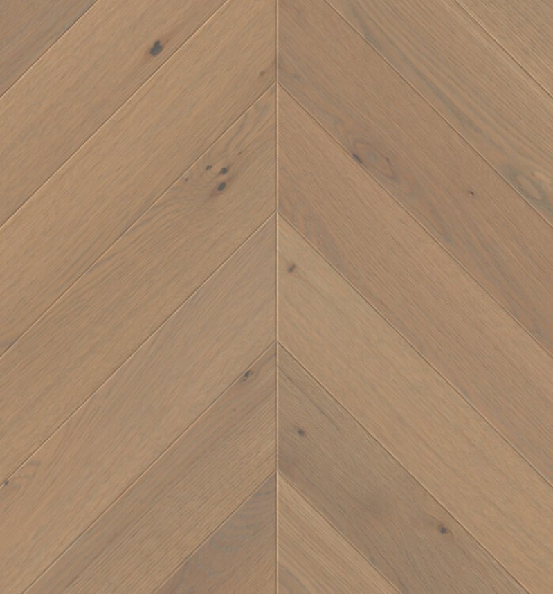 Паркетная доска Living Tree - Дуб Дымчатый, Селект (13,5х110х515мм) Французская елка